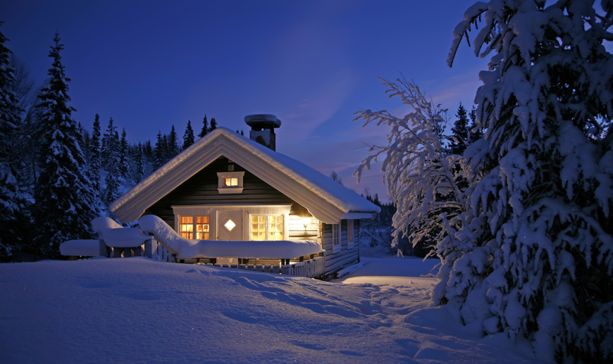 house in winter